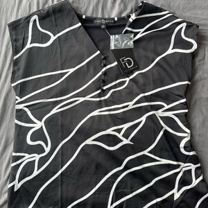 Fred David Monochrome Striped Blouse